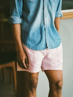 Imogene + Willie the canvas lounge short in pink stone