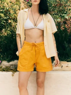 Women Imogene + Willie the canvas lounge short in marigold