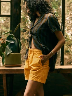 Women Imogene + Willie the canvas lounge short in marigold