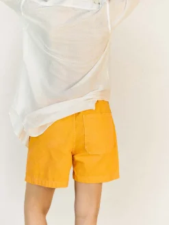 Women Imogene + Willie the canvas lounge short in marigold