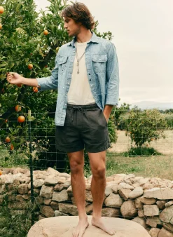 Imogene + Willie the canvas lounge short in faded black