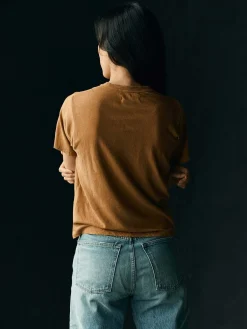 Women Imogene + Willie the cotton hemp tee in field brown
