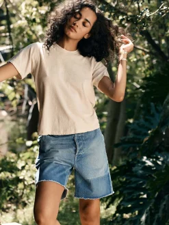 Women Imogene + Willie the cotton hemp tee in vintage white