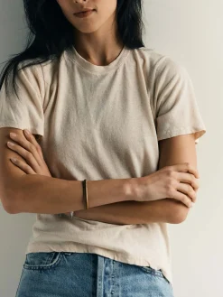 Women Imogene + Willie the cotton hemp tee in vintage white