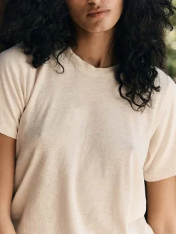 Women Imogene + Willie the cotton hemp tee in vintage white