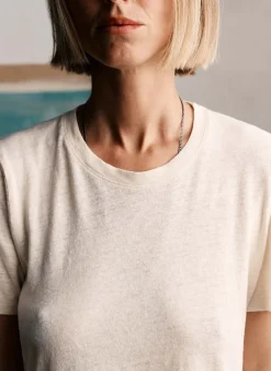 Women Imogene + Willie the cotton hemp tee in vintage white