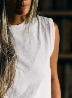 Women Imogene + Willie the cotton muscle tee in vintage white