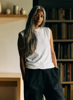 Women Imogene + Willie the cotton muscle tee in vintage white