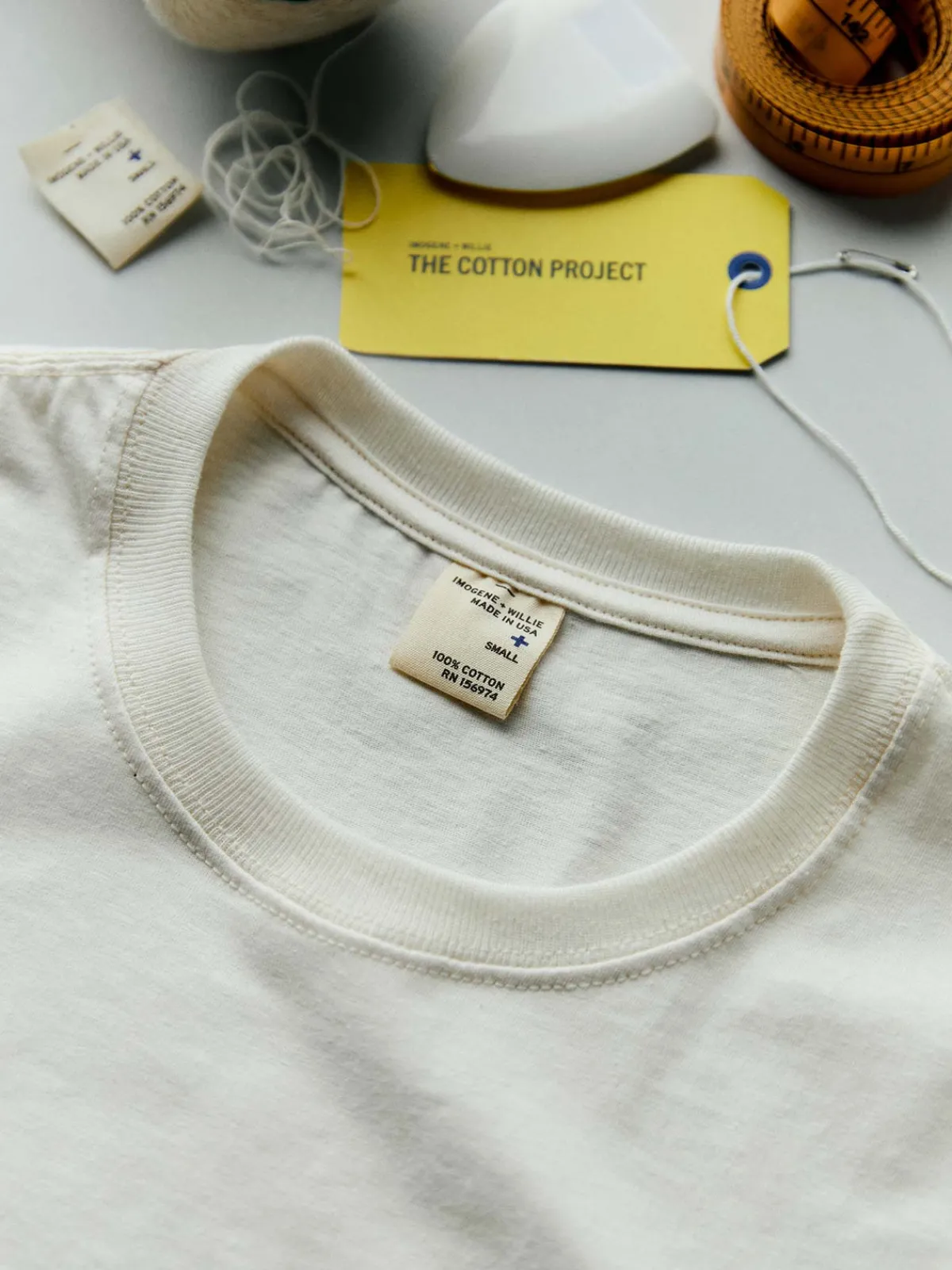 Women Imogene + Willie the cotton project tee in vintage white