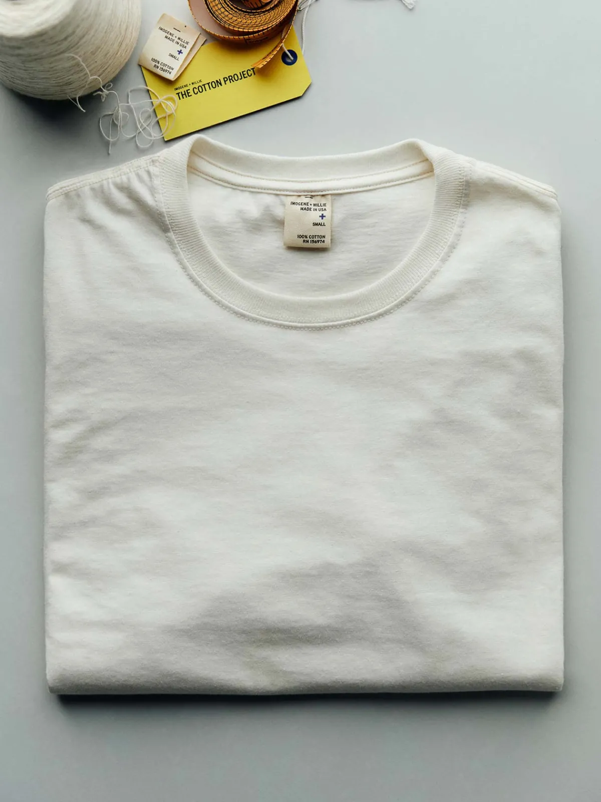 Women Imogene + Willie the cotton project tee in vintage white