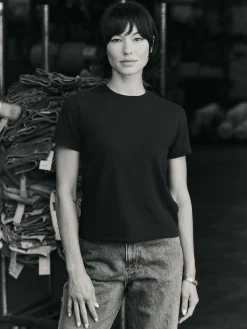 Women Imogene + Willie the cotton project tee in faded black
