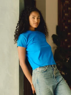 Women Imogene + Willie the drop tee in cerulean