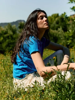 Women Imogene + Willie the drop tee in cerulean
