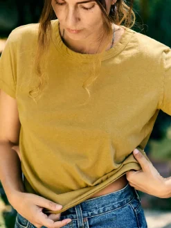 Women Imogene + Willie the drop tee in desert green
