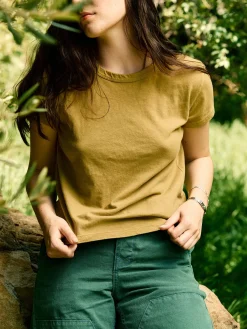 Women Imogene + Willie the drop tee in desert green