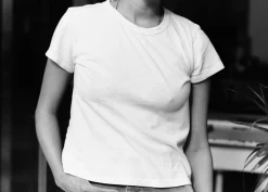 Women Imogene + Willie the drop tee in vintage white