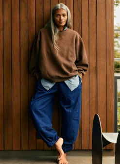 Women Imogene + Willie the flight pant in sashiko indigo