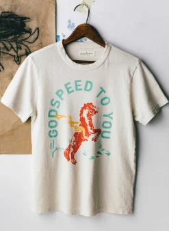 Women Imogene + Willie the "godspeed" tee in vintage white