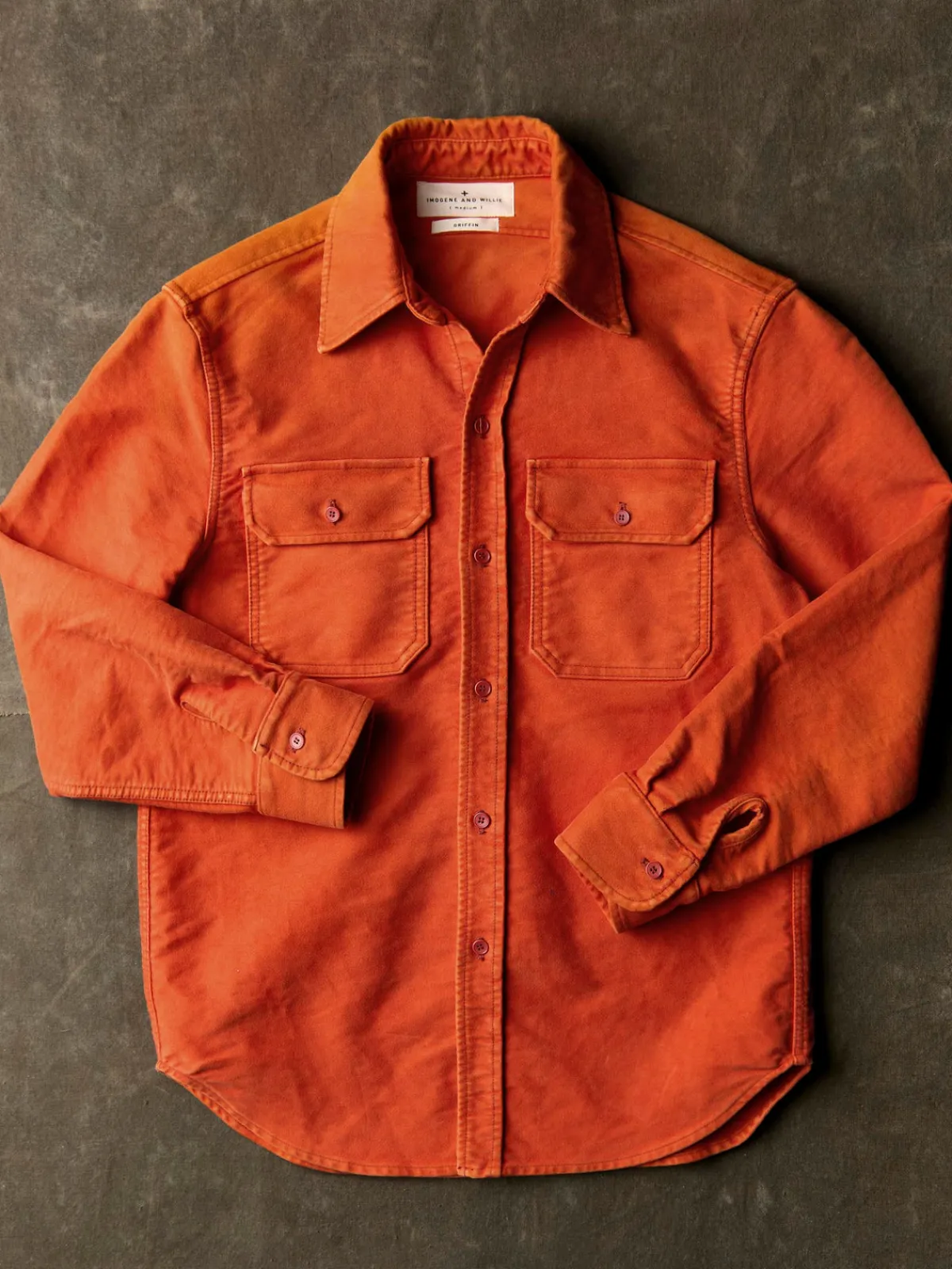 Imogene + Willie the griffin workshirt in orange