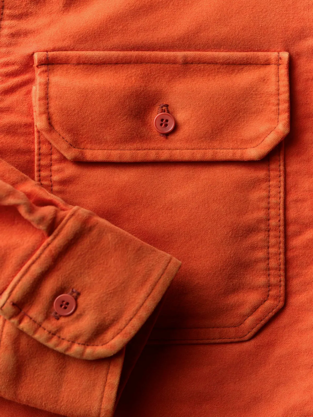Imogene + Willie the griffin workshirt in orange
