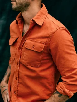 Imogene + Willie the griffin workshirt in orange