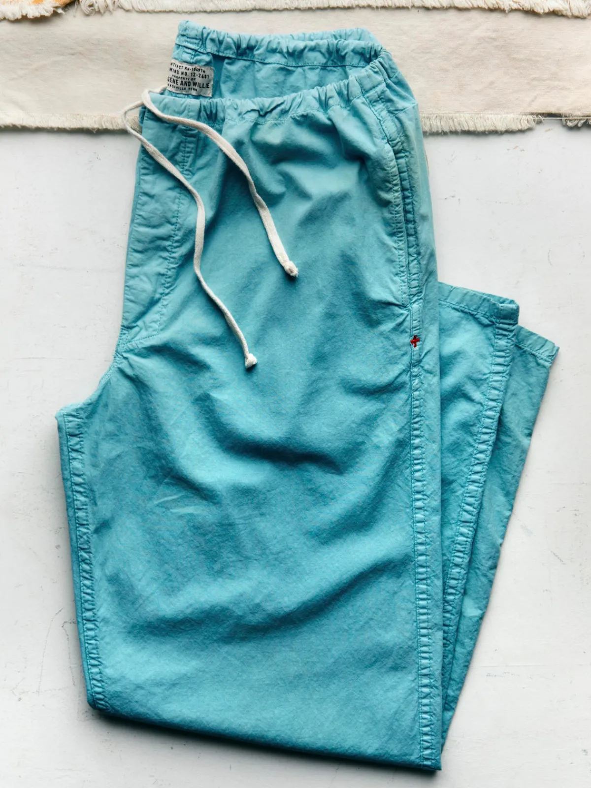 Imogene + Willie the lounge pant in aqua poplin
