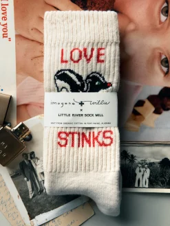 Women Imogene + Willie the "love stinks" sock