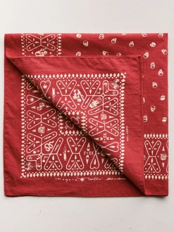 Women Imogene + Willie the "muerte" bandana in red