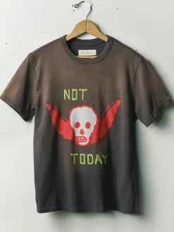 Women Imogene + Willie the "not today" tee in faded black