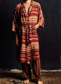 Women Imogene + Willie the ojai robe in coastal stripe