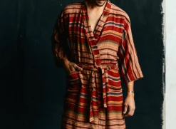 Women Imogene + Willie the ojai robe in coastal stripe