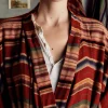 Women Imogene + Willie the ojai robe in coastal stripe