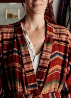 Women Imogene + Willie the ojai robe in coastal stripe