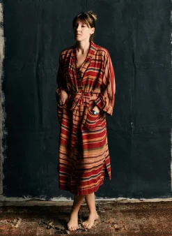 Women Imogene + Willie the ojai robe in coastal stripe