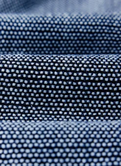 Women Imogene + Willie the painters coat in indigo cream sashiko