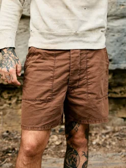 Imogene + Willie the ripstop fatigue short in brown