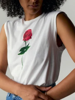 Women Imogene + Willie the "rose" muscle tee