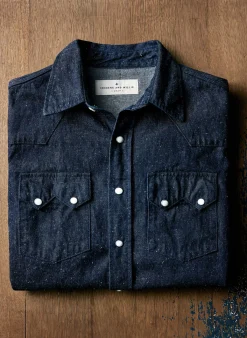 Imogene + Willie the sawtooth pearl snap in indigo nep