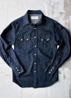 Imogene + Willie the sawtooth pearl snap in indigo nep