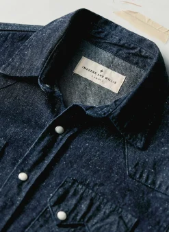 Imogene + Willie the sawtooth pearl snap in indigo nep