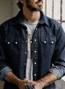 Imogene + Willie the sawtooth pearl snap in indigo nep