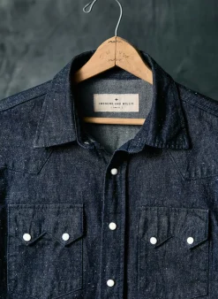Imogene + Willie the sawtooth pearl snap in indigo nep