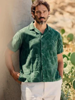 Imogene + Willie the serra camp shirt in painted botanic