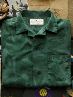 Imogene + Willie the serra camp shirt in painted botanic