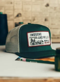 Women Imogene + Willie the "service station" trucker in green