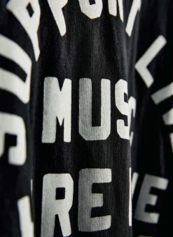 Women Imogene + Willie the "support live music" tee in black