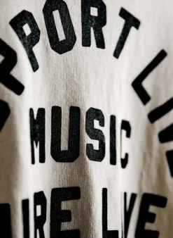 Women Imogene + Willie the "support live music" tee in vintage white