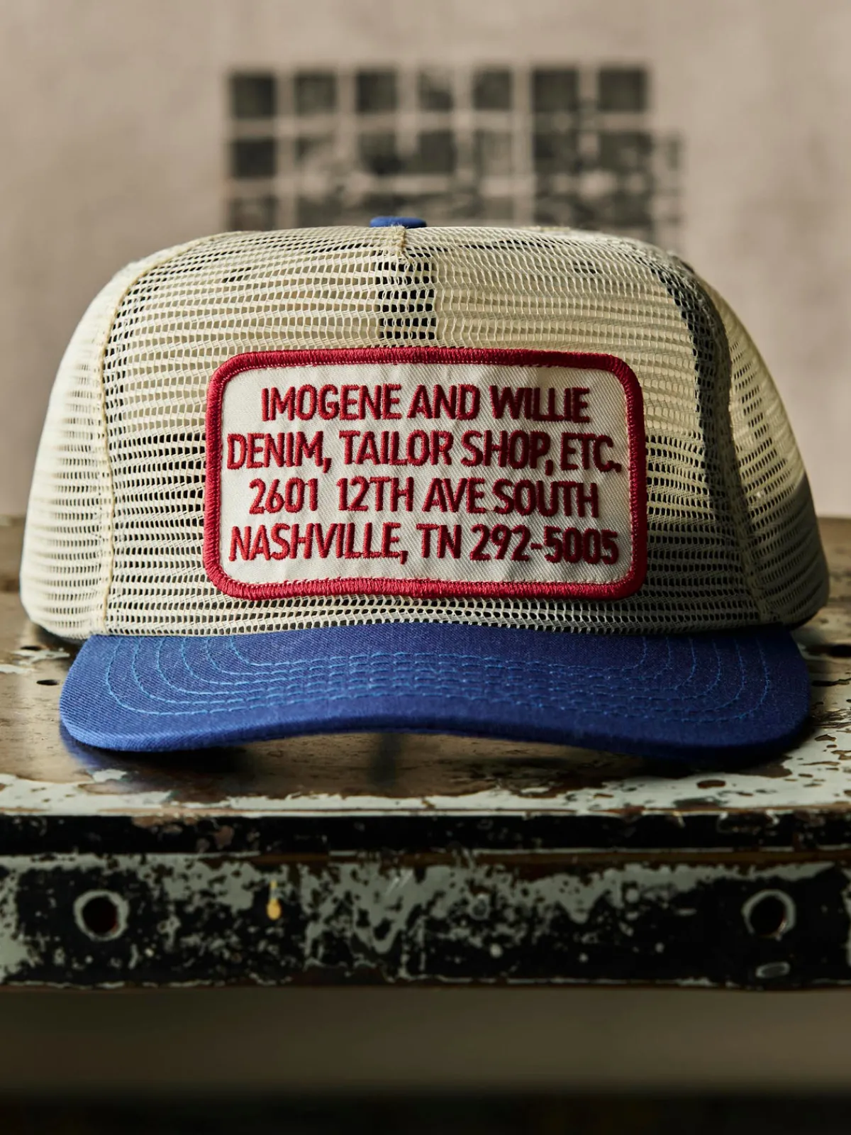 Women Imogene + Willie the "tailor shop" mesh trucker