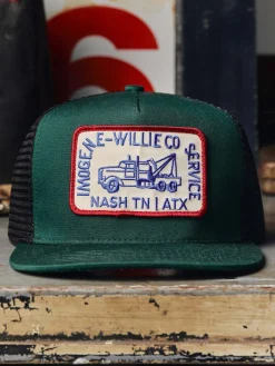Women Imogene + Willie the "tow service" trucker