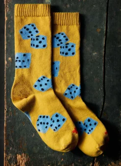 Women Imogene + Willie the "tumblin dice" sock in gold